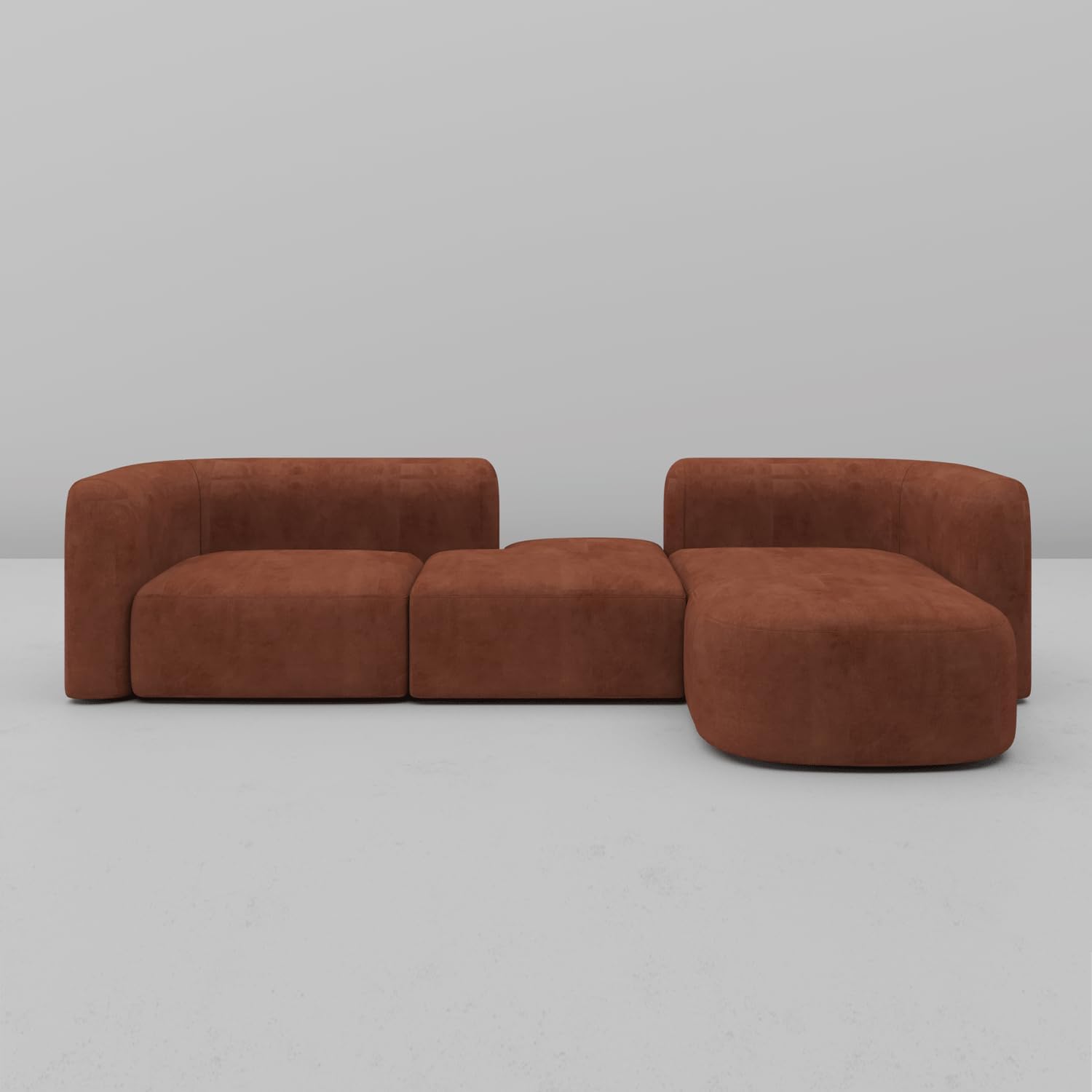 Acanva Luxury Velvet Sofa 3 Seater Modern Curved Back Couch for Living Room
