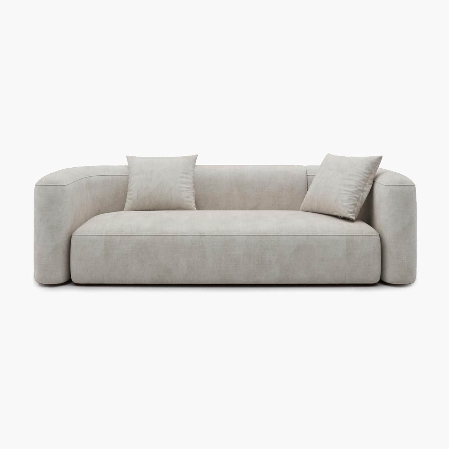 Acanva Luxury Velvet Sofa 3 Seater Modern Curved Back Couch for Living Room