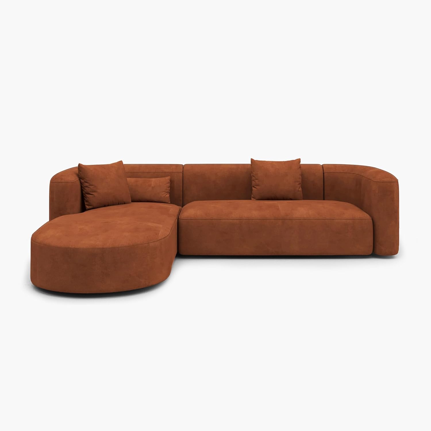 Acanva Luxury Velvet Sofa 3 Seater Modern Curved Back Couch for Living Room