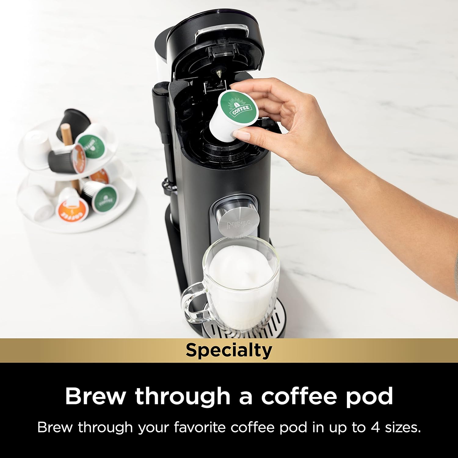 Ninja Single Serve Coffee Maker 56oz Removable Water Reservoir