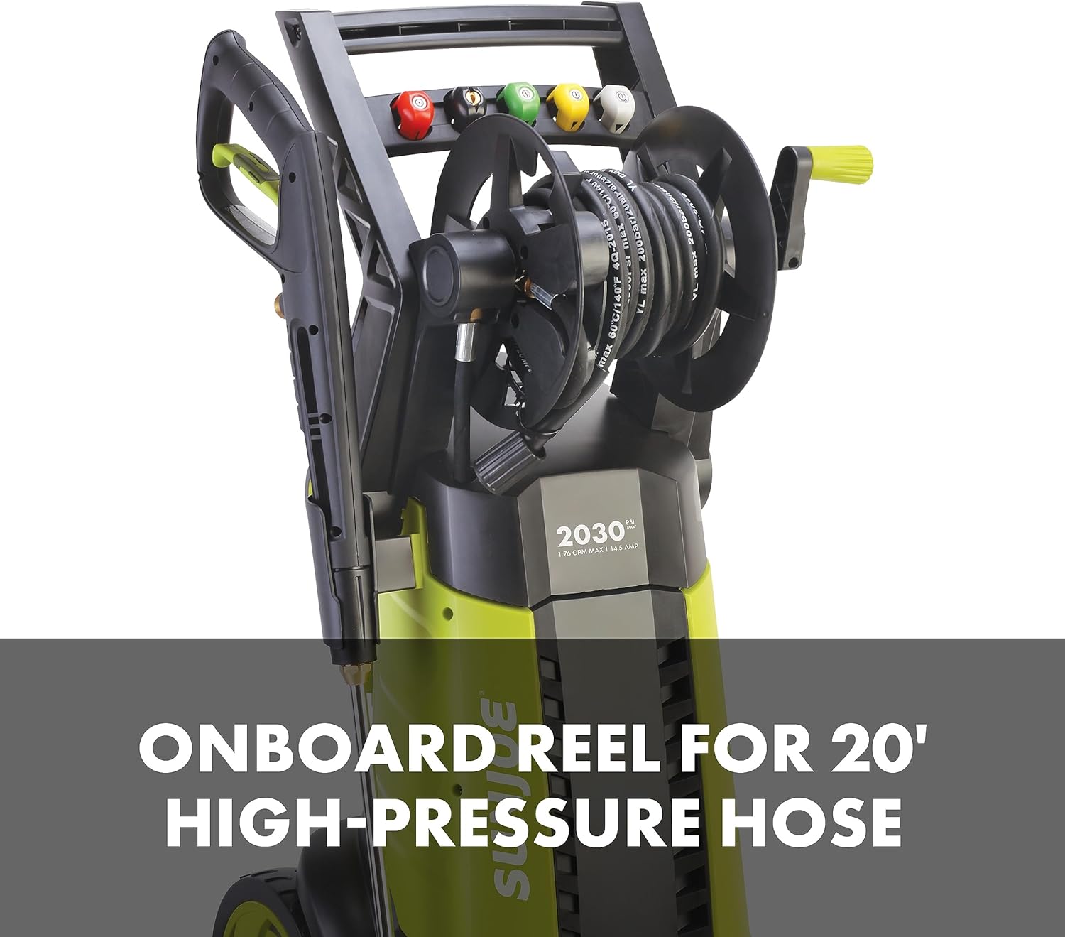 Sun Joe SPX3000 Electric Pressure Washer 2030 PSI 1.2 GPM with Dual Soap Tanks