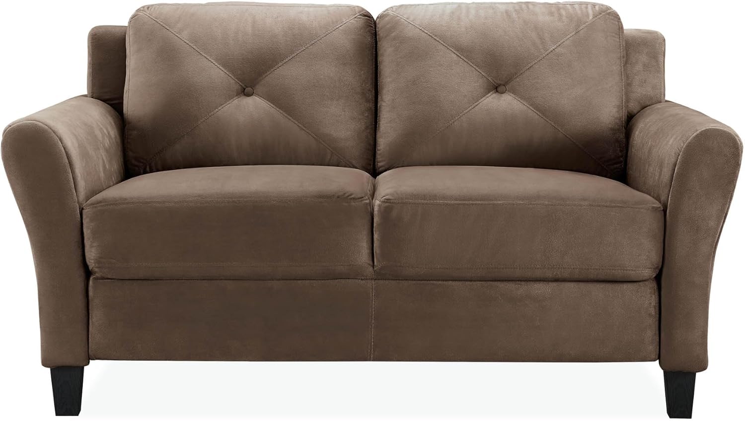 Lifestyle Harrington Sofa Upholstered Microfiber Fabric Curved Arm Couch