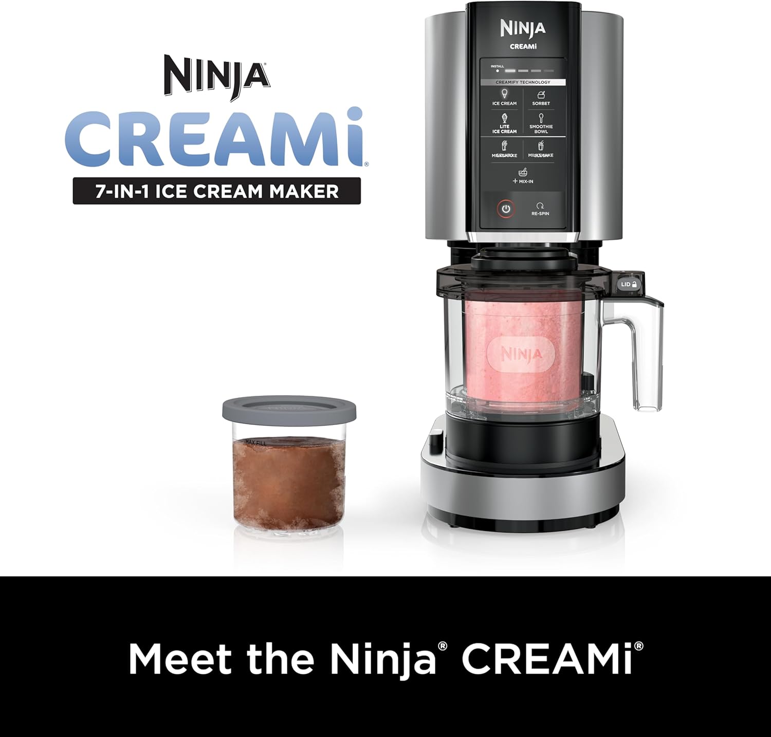 Ninja Ice Cream Maker with 7 One Touch Programs for Gelato Milkshakes Sorbet Smoothie Bowls