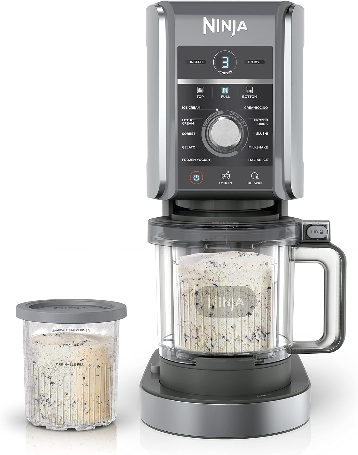 Ninja Ice Cream Maker with 7 One Touch Programs for Gelato Milkshakes Sorbet Smoothie Bowls