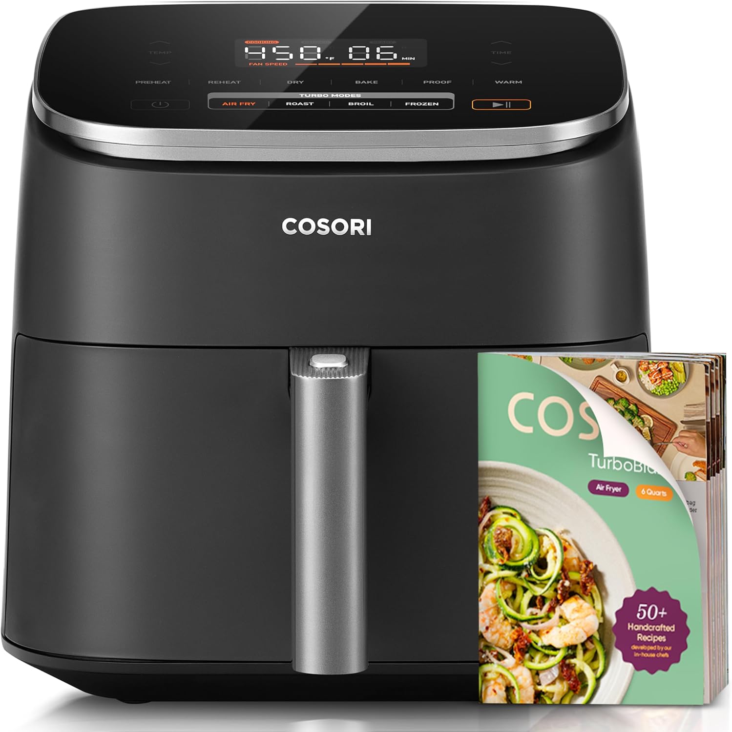 COSORI 6 Quart Air Fryer 9 in 1 Compact Ceramic Coating Oil Less Cooker