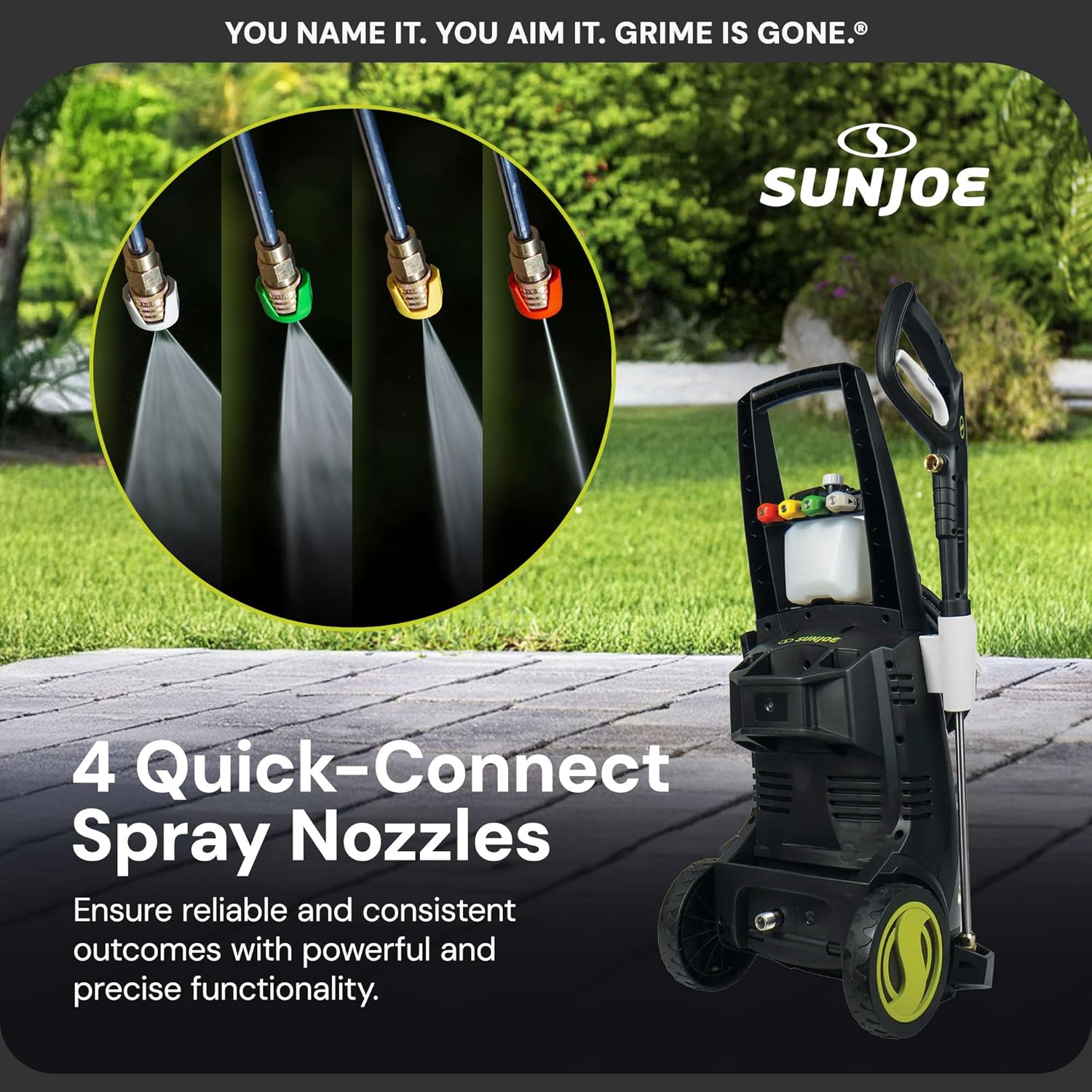 Sun Joe SPX3000 Electric Pressure Washer 2030 PSI 1.2 GPM with Dual Soap Tanks
