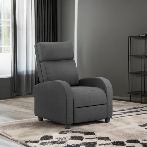 Homall Modern Recliner Chair PU Leather Padded Seat Single Sofa Home Theater