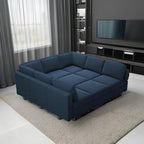 Belffin Velvet Modular Sectional Sofa with Ottoman Sleeper Bed Storage