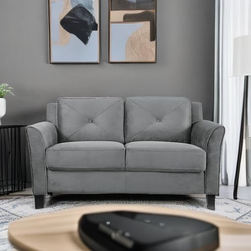 Lifestyle Harrington Sofa Upholstered Microfiber Fabric Curved Arm Couch