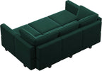 Belffin Velvet Modular Sectional Sofa with Ottoman Sleeper Bed Storage