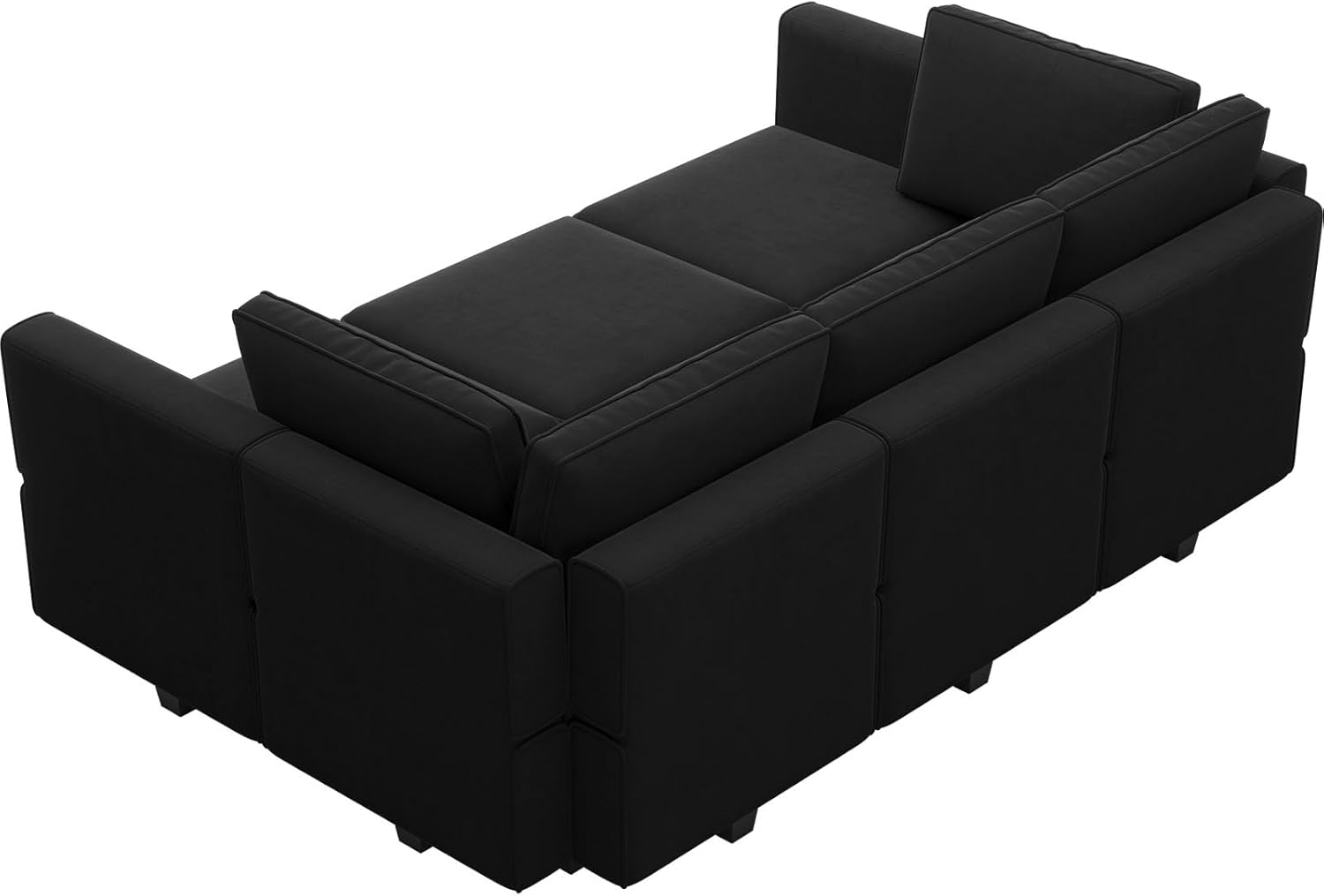 Belffin Velvet Modular Sectional Sofa with Ottoman Sleeper Bed Storage