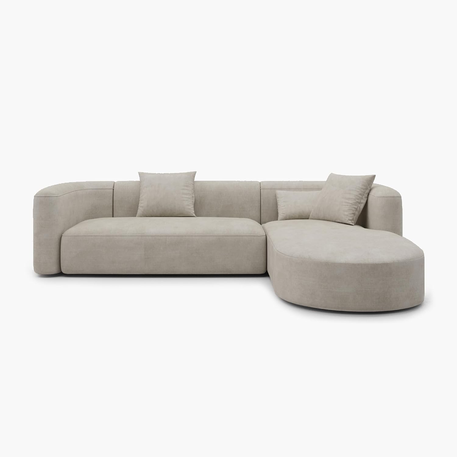 Acanva Luxury Velvet Sofa 3 Seater Modern Curved Back Couch for Living Room
