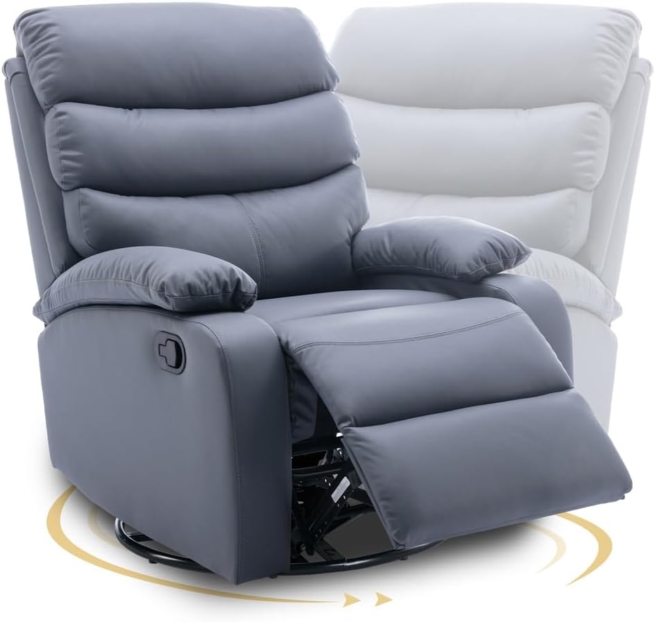 GNMLP2020 Swivel Rocker Recliner Chair Manual Small Space Nursery Living Room