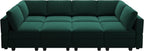 Belffin Velvet Modular Sectional Sofa with Ottoman Sleeper Bed Storage