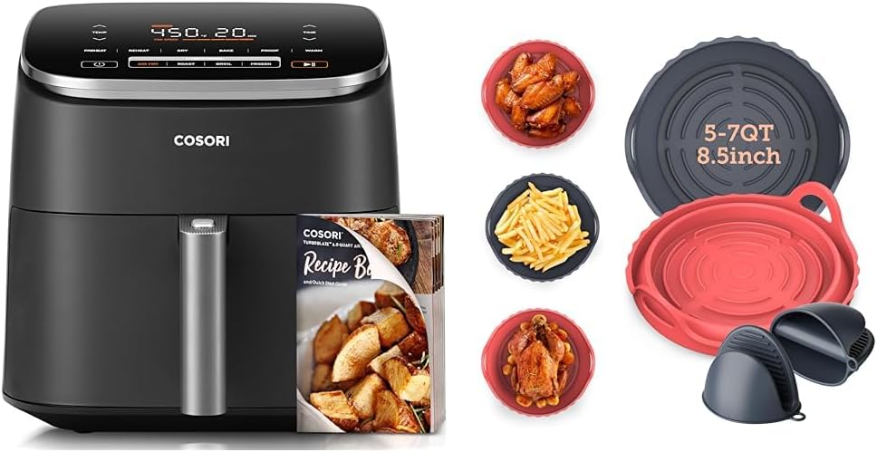 COSORI 6 Quart Air Fryer 9 in 1 Compact Ceramic Coating Oil Less Cooker