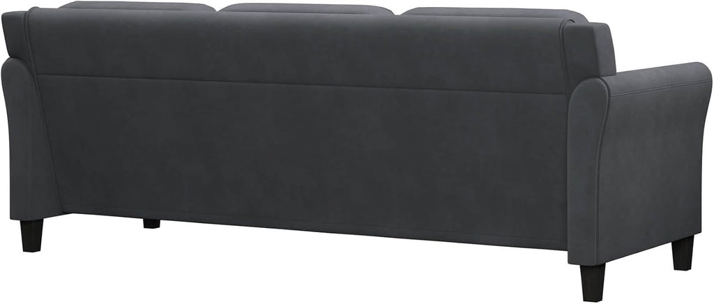 Lifestyle Harrington Sofa Upholstered Microfiber Fabric Curved Arm Couch