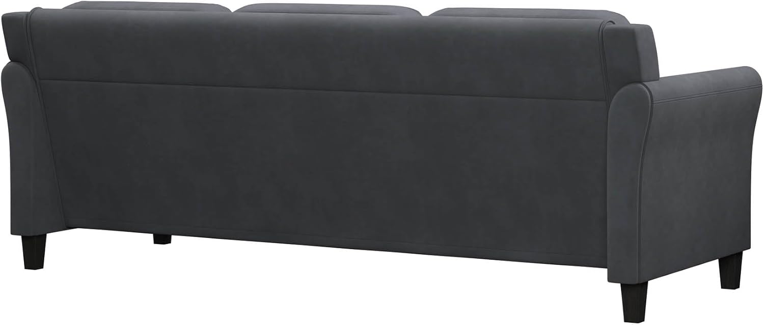 Lifestyle Harrington Sofa Upholstered Microfiber Fabric Curved Arm Couch