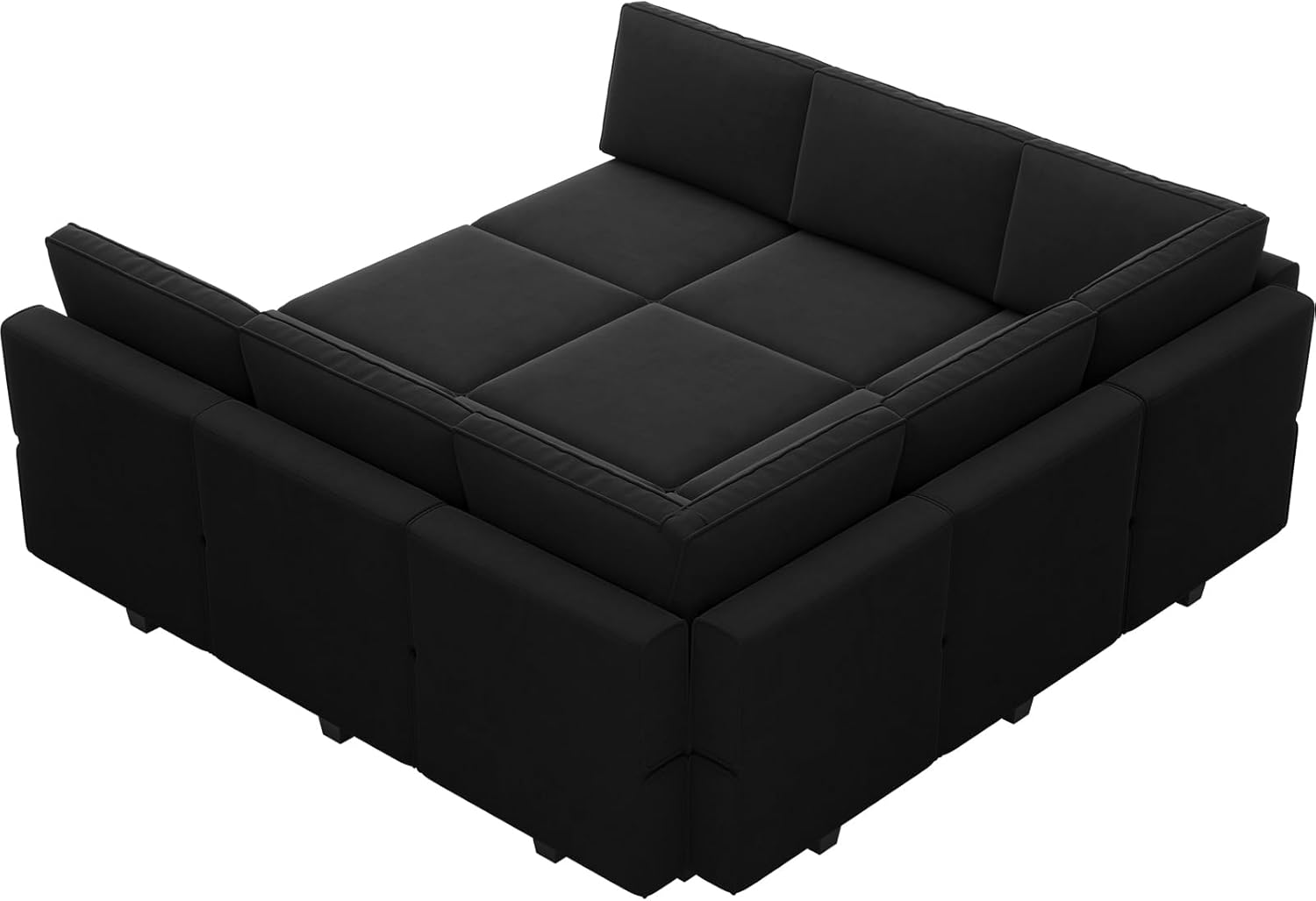 Belffin Velvet Modular Sectional Sofa with Ottoman Sleeper Bed Storage