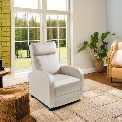 Homall Modern Recliner Chair PU Leather Padded Seat Single Sofa Home Theater