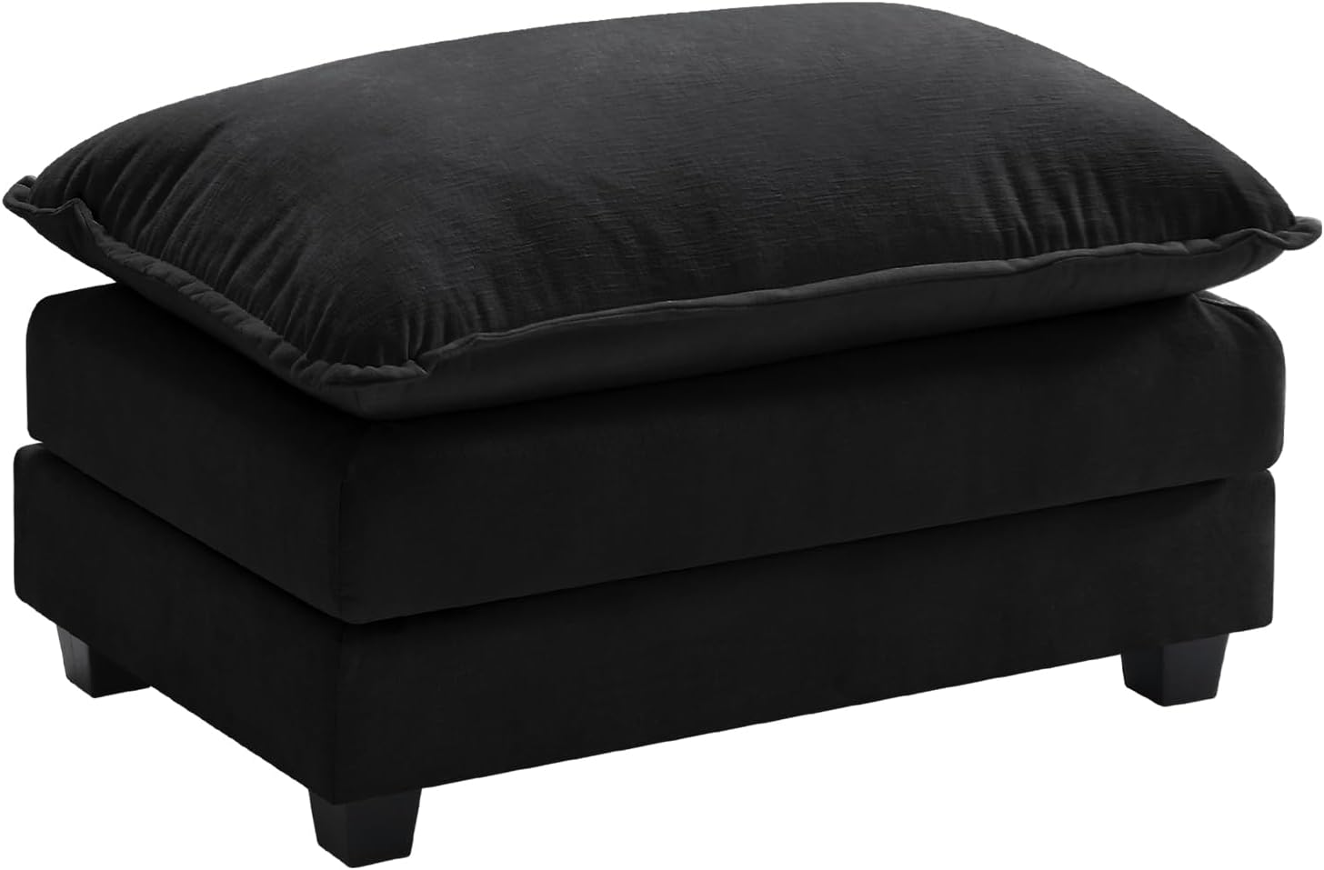 Ihanherry U Shaped Modular Cloud Sofa 5 Seat Chenille Sectional with Ottoman