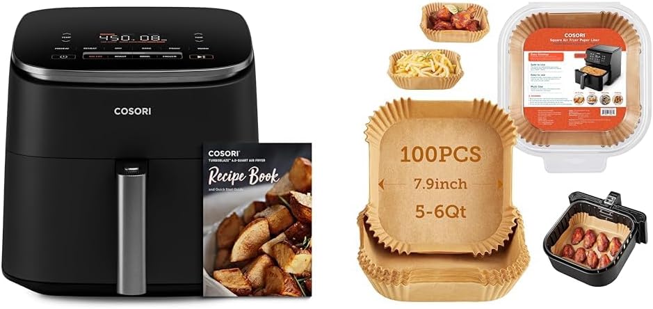 COSORI 6 Quart Air Fryer 9 in 1 Compact Ceramic Coating Oil Less Cooker