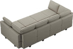 Belffin Velvet Modular Sectional Sofa with Ottoman Sleeper Bed Storage
