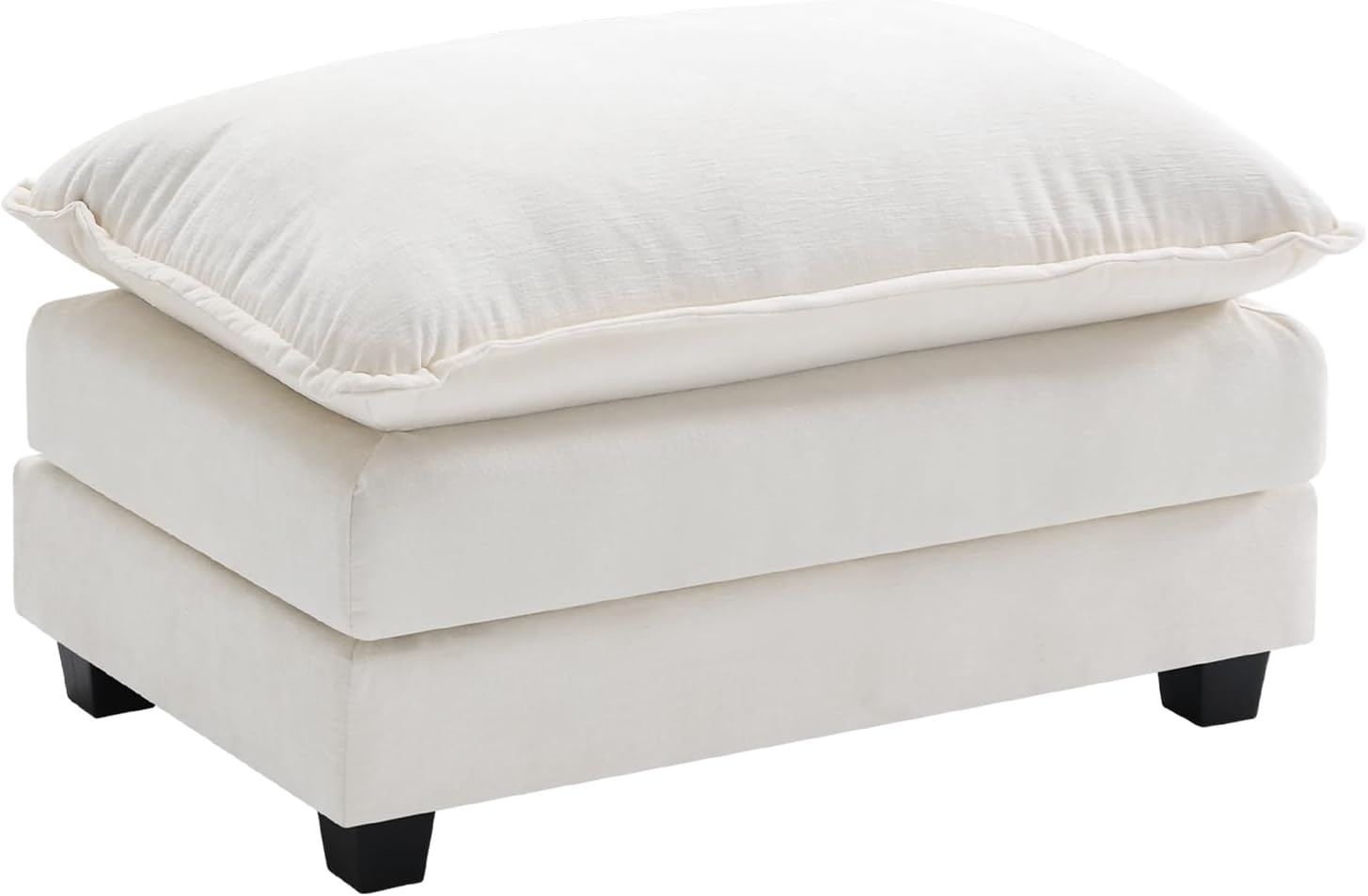 Ihanherry U Shaped Modular Cloud Sofa 5 Seat Chenille Sectional with Ottoman