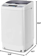 Giantex Portable Compact Full-Automatic Washing Machine 1.34 Cu Ft 12 Lbs Spin Washer