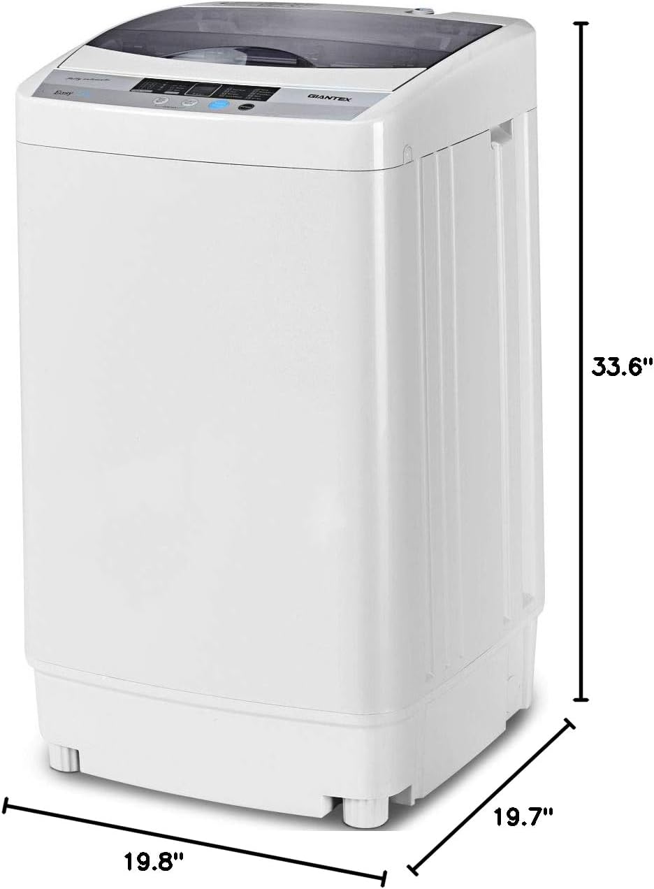Giantex Portable Compact Full-Automatic Washing Machine 1.34 Cu Ft 12 Lbs Spin Washer