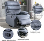 GNMLP2020 Swivel Rocker Recliner Chair Manual Small Space Nursery Living Room
