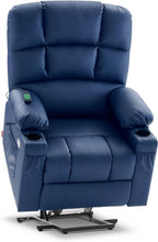 MCombo Large Power Lift Recliner Chair with Dual Motor Massage Heat Faux Leather