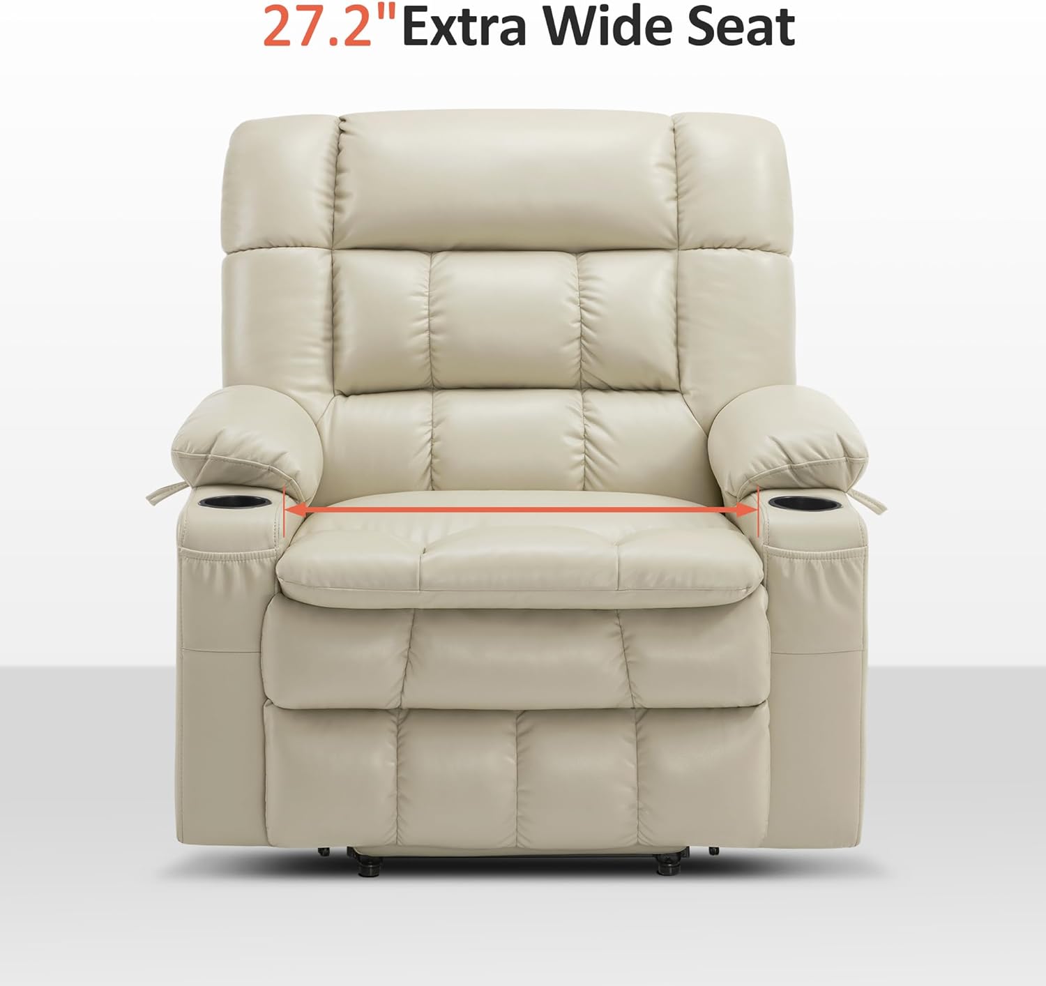 MCombo Dual Motor Power Lift Recliner Chair for Elderly with Heat Massage USB