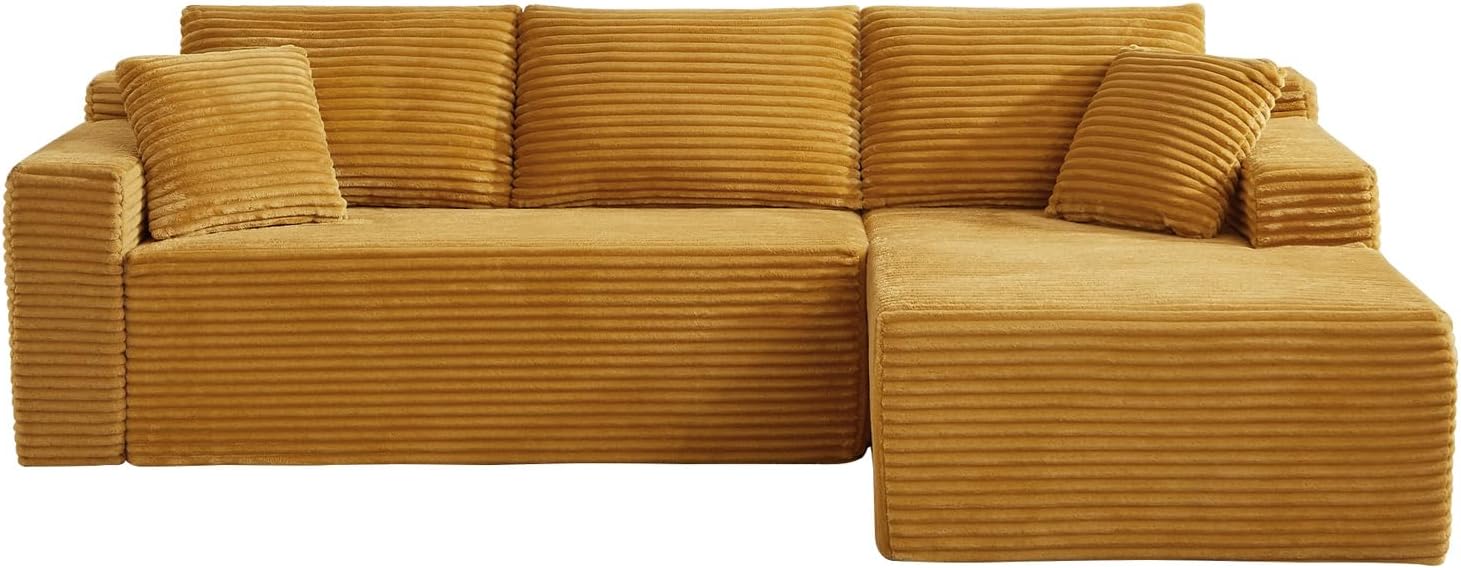 HANXIN Cloud Sectional Sofa L Shape Chaise Deep Seat Modular Living Room Couch