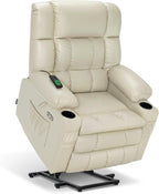 MCombo Dual Motor Power Lift Recliner Chair for Elderly with Heat Massage USB