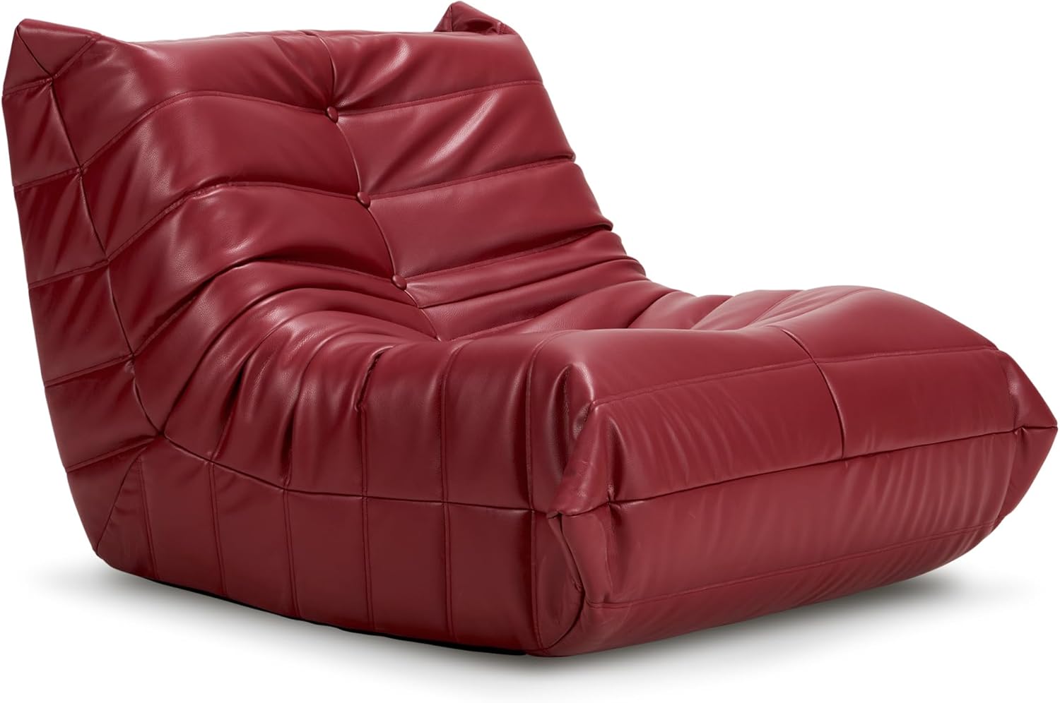 Hobestluk Giant Bean Bag Chair Memory Foam Faux Leather Floor Sofa for Adults