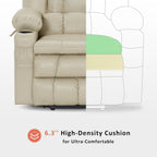 MCombo Dual Motor Power Lift Recliner Chair for Elderly with Heat Massage USB