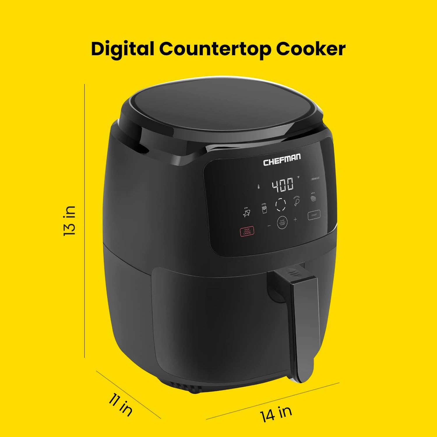 Chefman 6 Quart Dual Basket Air Fryer Oven Digital Nonstick Dishwasher Safe