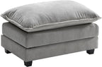 Ihanherry U Shaped Modular Sectional Sofa 5 Seat with 2 Ottomans Chenille