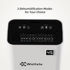 Wellsle 50 Pint Dehumidifier for Home Basement Bedroom Quiet Smart Auto Drain Hose