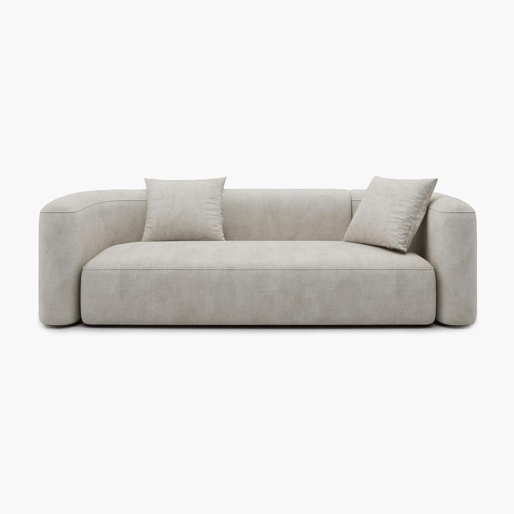 Acanva Luxury Velvet Sofa 3 Seater Modern Curved Back Couch for Living Room