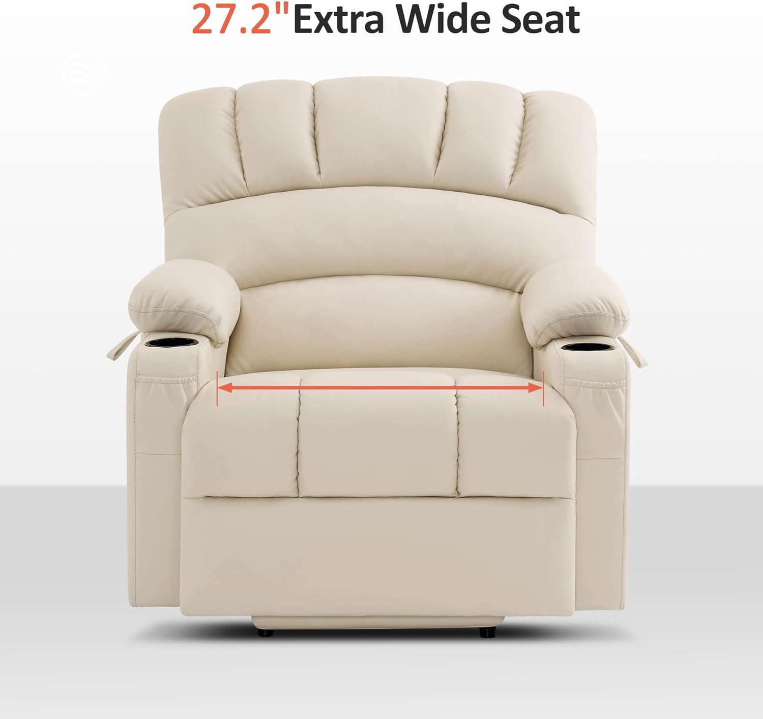 MCombo Power Lift Recliner Chair for Elderly with Heat Massage USB Cup Holders