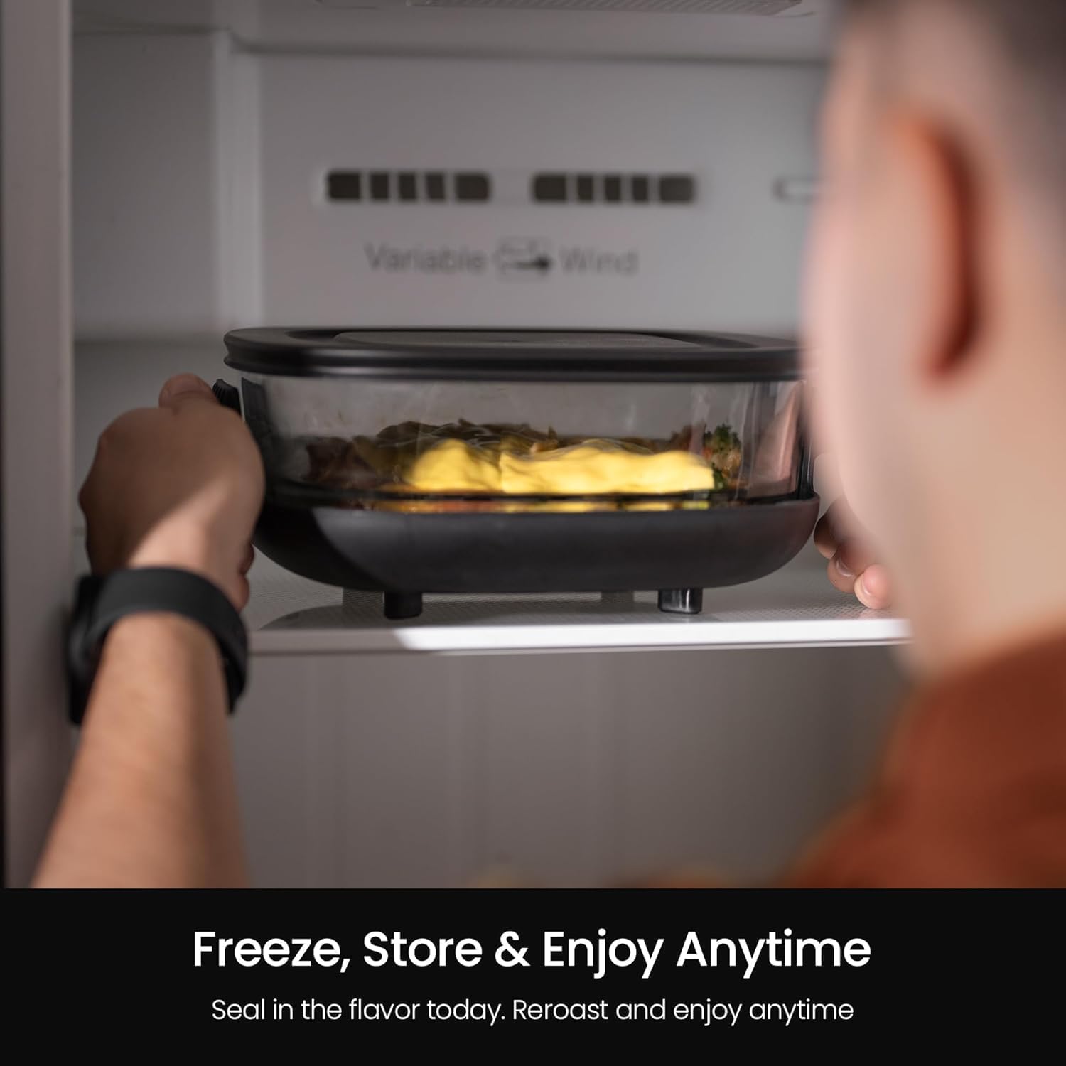 Kismile Portable Glass Air Fryer 5 in 1 Dual Containers Compact Smart Oven