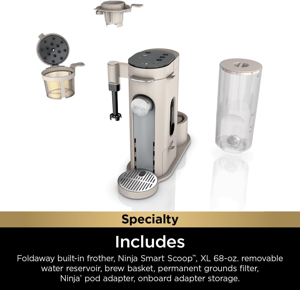 Ninja Single Serve Coffee Maker 56oz Removable Water Reservoir