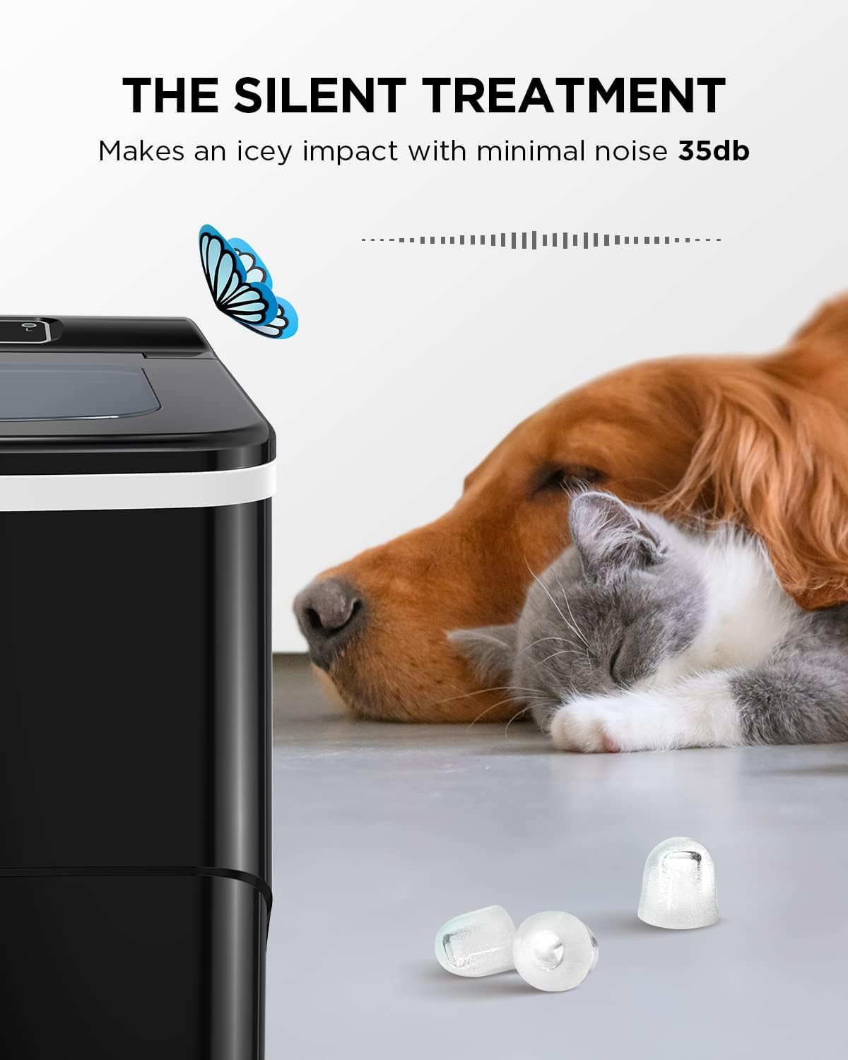 Silonn Nugget Ice Maker Countertop 33lbs Daily Soft Chewable Ice Machine