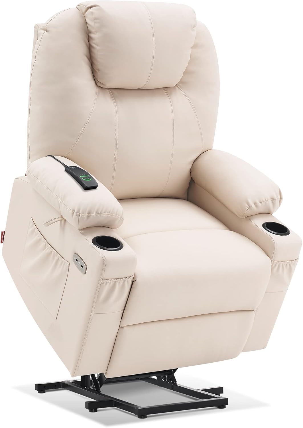 MCombo Electric Power Lift Recliner Massage Heat Chair for Elderly 3 Positions 2 Pockets USB