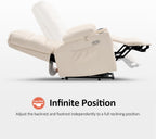 MCombo Large Power Lift Recliner Chair with Dual Motor Massage Heat Faux Leather