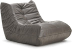 Hobestluk Giant Bean Bag Chair Memory Foam Faux Leather Floor Sofa for Adults
