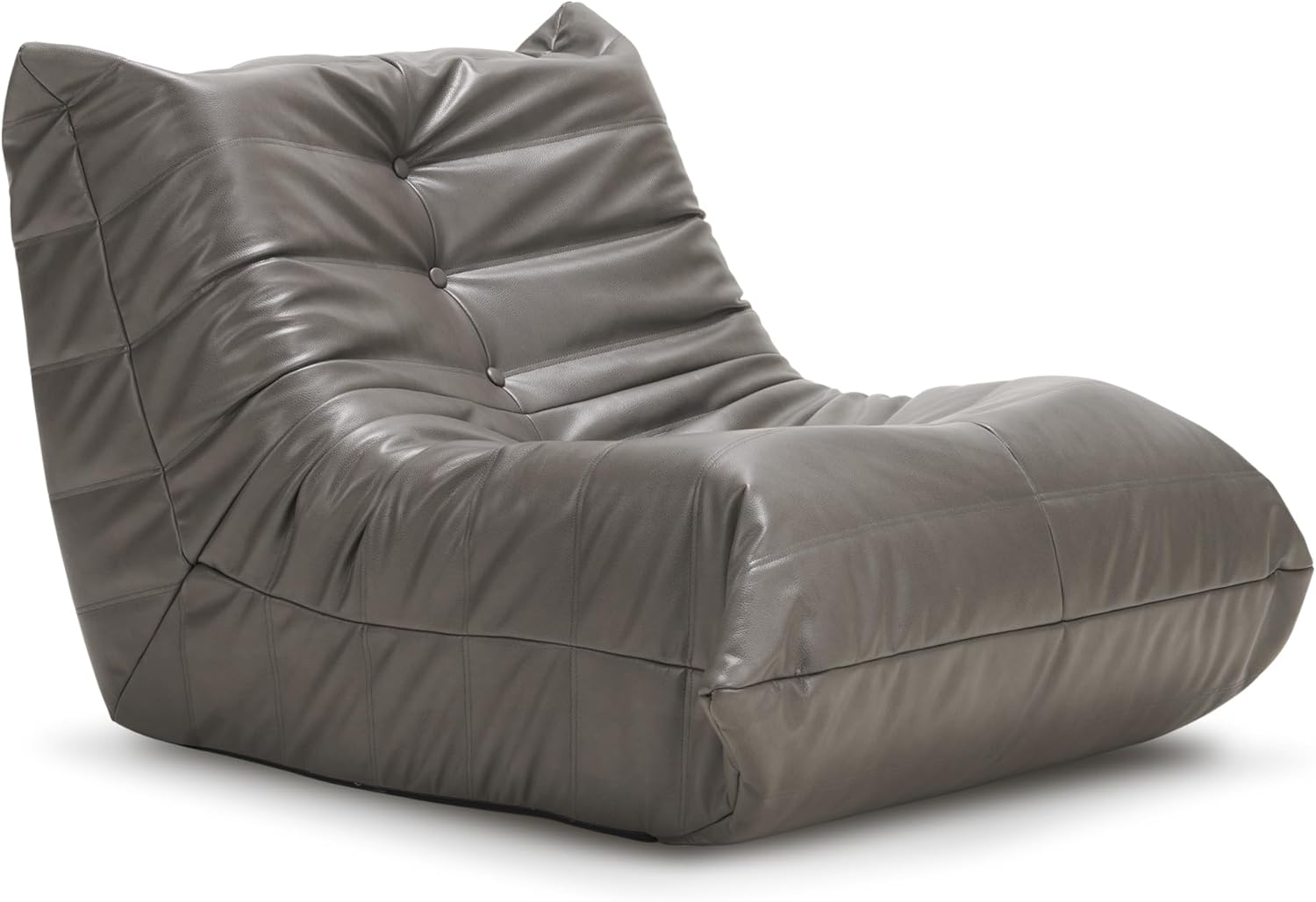 Hobestluk Giant Bean Bag Chair Memory Foam Faux Leather Floor Sofa for Adults