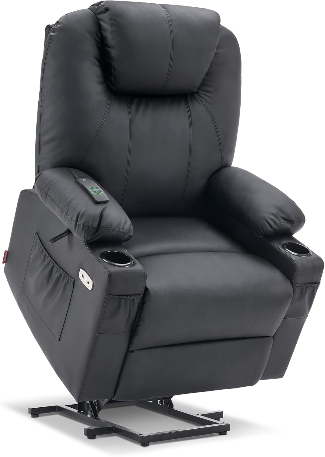 MCombo Electric Power Lift Recliner Massage Heat Chair for Elderly 3 Positions 2 Pockets USB