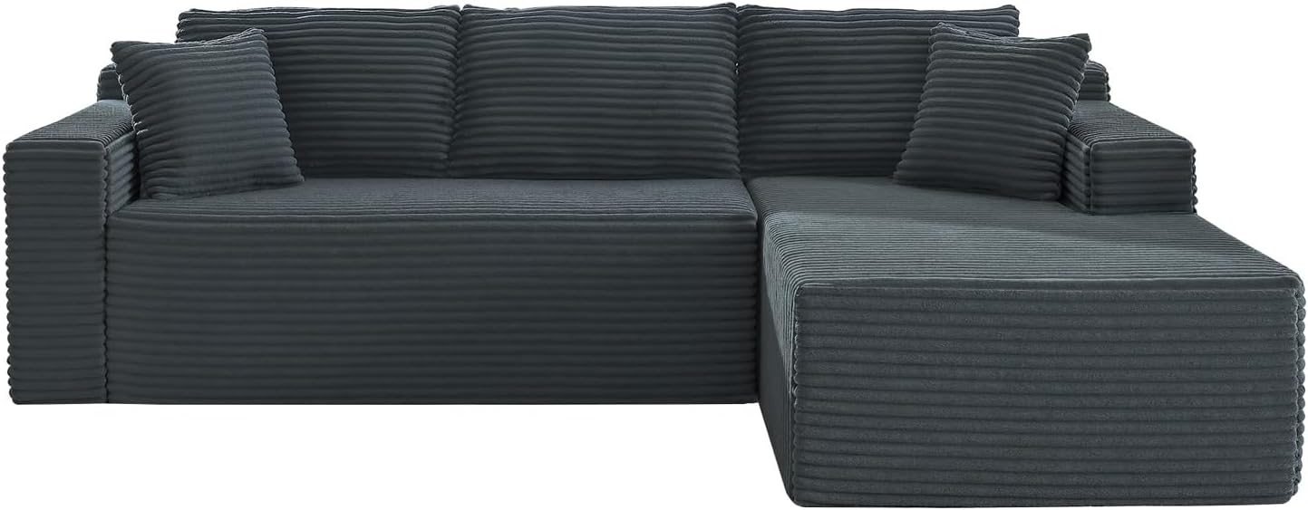HANXIN Cloud Sectional Sofa L Shape Chaise Deep Seat Modular Living Room Couch